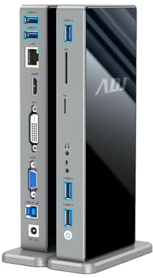 DOCKING STATION 15-IN-1 USB 3.0 MULTI DISPLAY ADJ YORK - ANTI-SCRATCH ALUMINIUM ALLOY