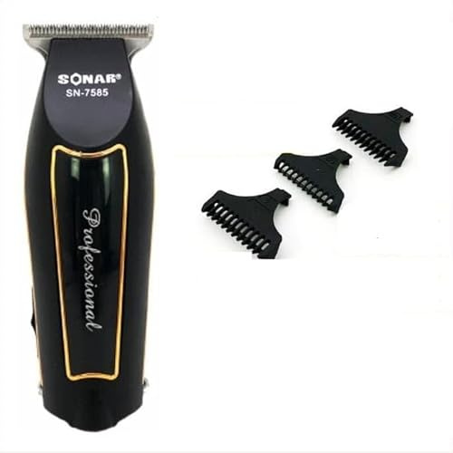 RASOIO ELETTRICO REGOLA BARBA TAGLIA CAPELLI BATTERIA RICARICABILE 3PETTINI 7585