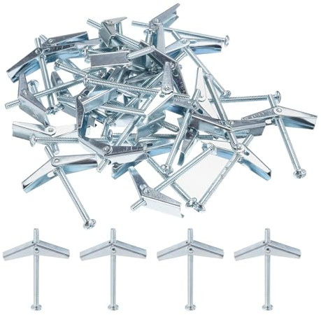 QUARKZMAN 20pz Molla Levetta Bullone Ancoraggi 1/8x2 Farfalla Ancore Maschio Filettatura Molla Caricato Cavo Muro Rotondo Testa Levetta Bullone