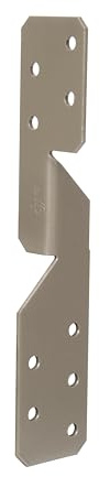 Alberts 821838 DURAVIS® Escuadra asimétrica, Con doble recubrimiento beige perla RAL 1035, Tamaño 33 x 33 x 170 mm, Juego de 50