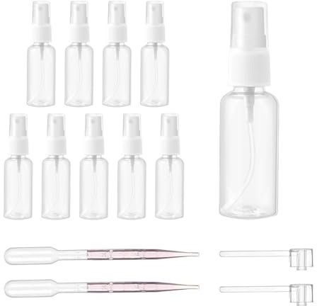 Thoquene 10 Stück 20 ML Sprühflasche Klein, Kleine Sprühflaschen zum Befüllen, Zerstäuber für Parfüms, Öle, Wasser, Alkohol