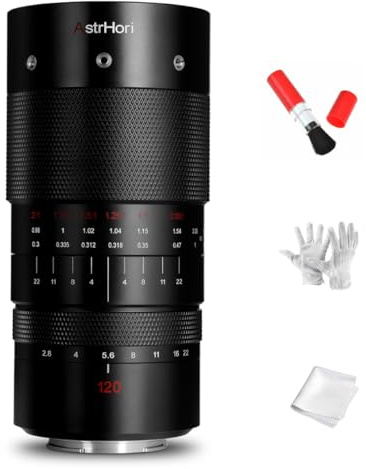AstrHori 120mm F2.8 Macro 2x Full Frame Macro Lens Large Aperture Full Frame, Support Portraits/Insects/Jewelry shooting, Compatible For Canon EF Mount Camera EOS-5D EOS-5D-markII EOS-1DmarkIII，etc