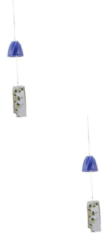 CIYODO 2 Stücke Japanischen Stil Keramik Windspiel Dekorative Beten Glocke Hängen Chime Für Shop