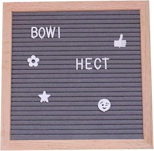 Pinnwand für Schlafzimmer, Buchstabentafel aus Filz, austauschbare Nachrichtentafel, handgefertigte Stecktafeln aus Eichenholz als Dekoration for das Homeoffice und als Geschenk, Pink(Grigio)
