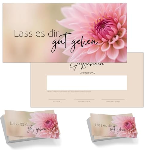 Eummel 25 Blanko Gutscheine zum selber Ausfüllen | Premium Druck | Ideal für Nagelstudio Friseur Kosmetik Wellness Beauty Salon | Gutscheinkarte Geschenkgutschein