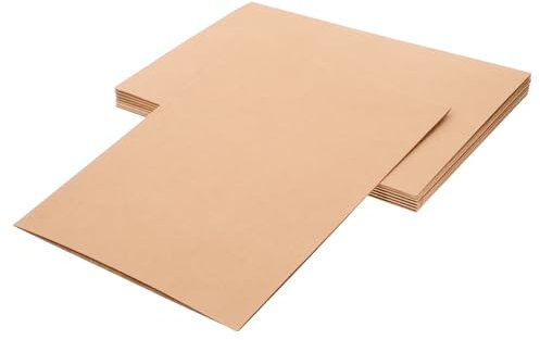 NUOBESTY A4 Dateiordner 10 Stück Kraftpapier Single Slot Papierakten Organizer Strapazierfähig Einfach Zu Öffnen Büro Schule Zuhause