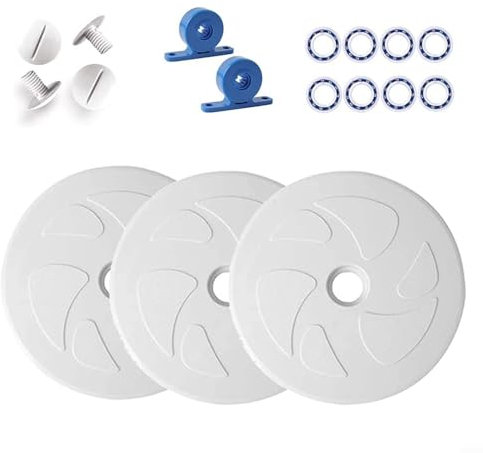 ZYNCUE Poolreiniger-Set, für Polaris 180 280, enthält 3 x große Räder, 8 x Radkugellager, 2 x Turbinenlager, 4 x Kunststoffschrauben
