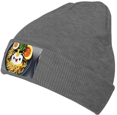 Tnnutp - Huevera para hombre y mujer, con fideos de ramen, cálido, tejido cálido, gorro térmico grueso, para invierno, talla única, Profundo/Chiné, Talla única