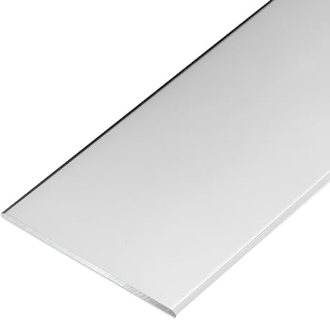 YTYTU 2,9 Fuß Flache Fußböden Abdeckleisten, Bodenleisten Aus Aluminiumlegierung, Übergangsleiste Boden, Dient Zum Verbinden Von Bodenlücken, Breite 7 cm/2,7 Fuß(Silver)