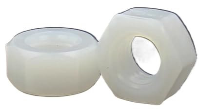 HBGNZU 5/10/20/50 stücke DIN934 Schwarz oder Weiß Kunststoff Nylon Hex Sechskantmutter(White Color,M16 (5pcs))