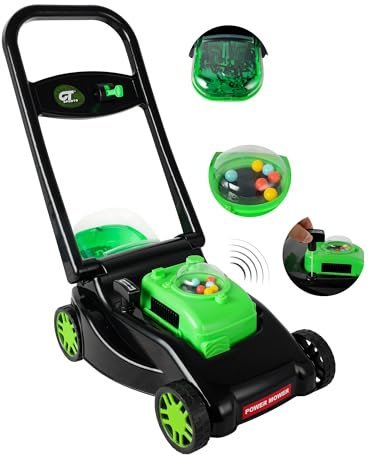 CT SPORTS Tosaerba per bambini con azione realistica per tagliare l'erba e suoni, non sono necessarie batterie, giocattolo divertente per bambini e ragazze di 3, 4, 5, 6, 7, 8 anni, colore: nero