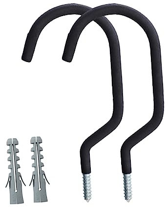 DIYEAH 2sets Heavy Duty Steel Bike Hook Bike Hanger Wall Mount Storage Hook Wall for Garage Workshop