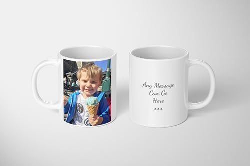 New Moon Canvas Custom Your Picture Photo Print Printed onto a Coffee Tea Mug Cup Personalised Message Great Gift Present for Birthday Christmas (Picture and Message)