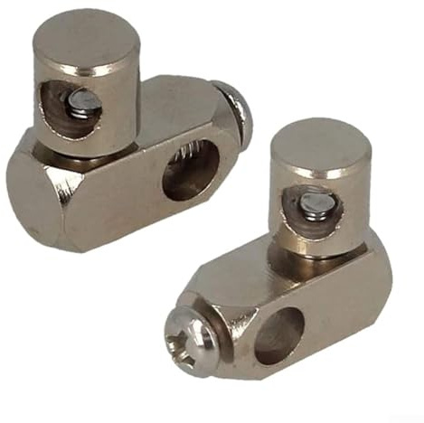 Honseadek 2 for Double Fitting Connector for Eccentric Drain Joint Degree Rotation Silver Connector Drain Parts Piece Bathroom Sink Variable Washbasin Pull Rod Metal with 52mm Hole 360