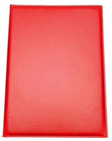 OSOLADY Porte-certificat Cuir Synthétique Rouge Couverture Protectrice Rigide pour Diplômes Dossiers Documents et Certificats Vierges Protège Document Élégant pour Bureau et École