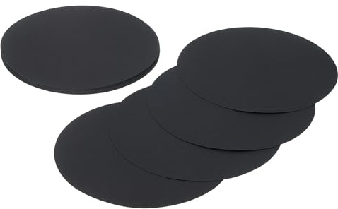 QUARKZMAN 24 Stk Runde Kartonblätter 21 cm Runde Ausstanzungen Schwarz | Dicke Pappkreise, Für Bastelbedarf DIY Projekte Pinnwanddekoration