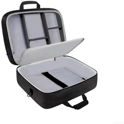 Sac de rangement pour mixeur audio, 15,5 x 33 x 40 cm, mallette portable pour équipement DJ avec rembourrage en mousse épaisse et séparateurs réglables pour podcasters