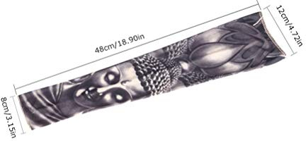 CHICIRIS Manica per Tatuaggio, Manica per Braccio Estensibile con Aspetto Realistico per Halloween, Sport, Tatuaggio Temporaneo Finto per Unisex, Tessuto in Nylon Al 92%. (TS-155) (TS-155) (-156)