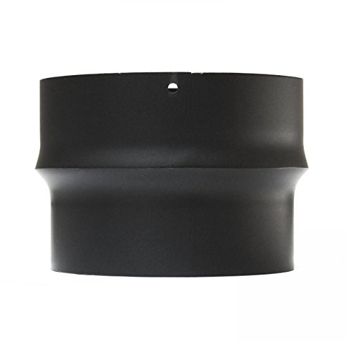 Raik Ofenrohr Erweiterung Adapter Stahl 2 mm Senotherm-Schwarz für Anschluss Ø 130 mm auf Ø 150 mm – Rauchrohr-Adapter zur Verbindung zwischen Kamin, Ofen und Schornstein