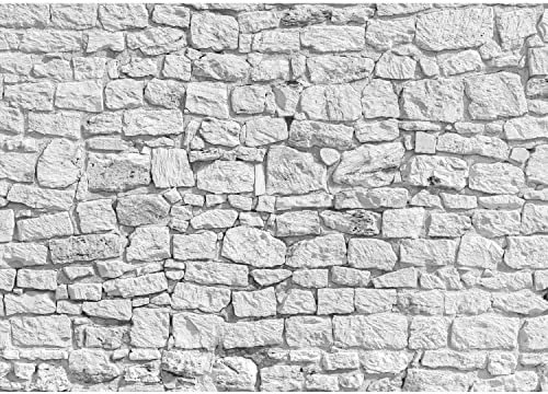 Runa Art Papel tapiz fotográfico Pared de piedra Moderna Lana Sala Cuarto Salón - Made in Germany - blanco 9454010b
