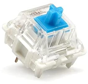 Gateron KS-9 Switchs Mécaniques pour Clavier de Jeux MX - 60g Force, Clicky, Montage sur Plaque | Interrupteurs SMD 3 Pin RGB pour Clavier Rétro-éclairé (65 PCS, Blue)