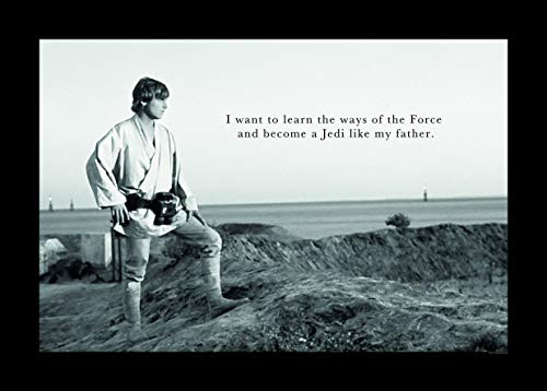 Komar Wandbild | Star Wars Classic Luke Quote | Kinderzimmer, Jugendzimmer, Dekoration, Kunstdruck | ohne Rahmen | WB127-70x50 | Größe: 70 x 50 cm (Breite x Höhe)