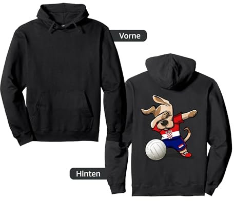 Tupfender Hund Kroatien Volleyball - Kroatische Flagge Sport Pullover Hoodie