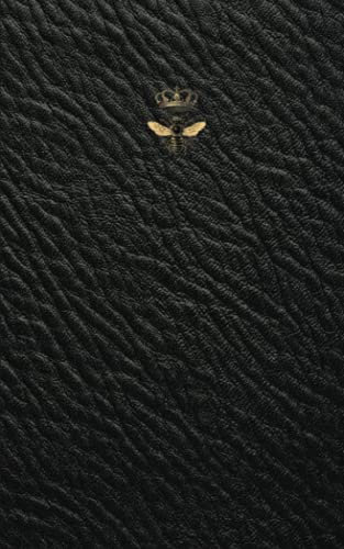 Bitcoin Cryptocurrency & Digital Assets: Black Leather Bee Recovery Phrase Offline Security Password Notebook Ledger: Organized Index System With Tabs Dotted Logbook Journal: 5” x 8” 110 Pages: