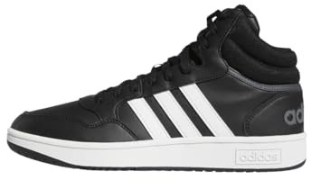 adidas Herren Hoops 3.0 Mid Lifestyle Basketball Classic Vintage Shoes, Core Black/Cloud White/Grey Six, 46 EU