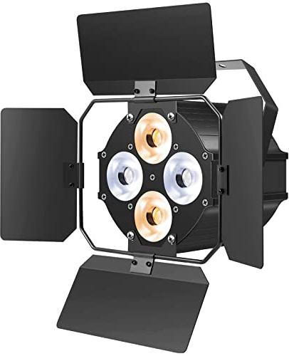 ZonQoonz 120W COB Par Licht, LED Par Strahler 2 in 1 kalt/Warmweiß Lichteffekte mit Verdunkelungspanel, DMX Scheinwerfer mit Sound-aktiviertem für Kirche Disco Hochzeit Bar Party Theater