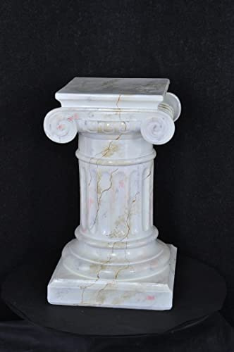 Bavary Säule Mäander Style Beistelltisch Dekosäule 60cm Griechische Antik Retro Rokoko Säule Barock Blumenständer Podest Handbemalt