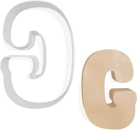 Tagliabiscotti con lettera G - 3 dimensioni