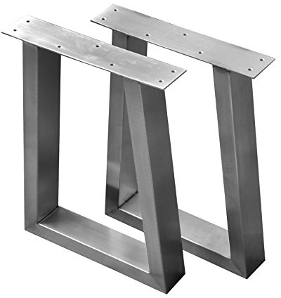 CHYRKA T- Bankgestell MTT (400x500 mm - 1 Paar) Edelstahl 201-60x30 Rahmenbank Kufengestell Bankkufen Tischuntergestell