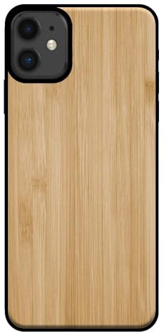 Coque compatible avec Smartphonica Coque de protection pour iPhone 11 avec aspect bois - Coque arrière en bambou - Marron/Bois artificiel;TPU/Back Cover