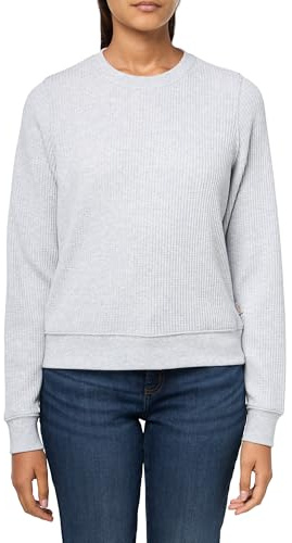 Dickies Cuello redondo térmico de calibre grande para mujer, Gris claro , XL