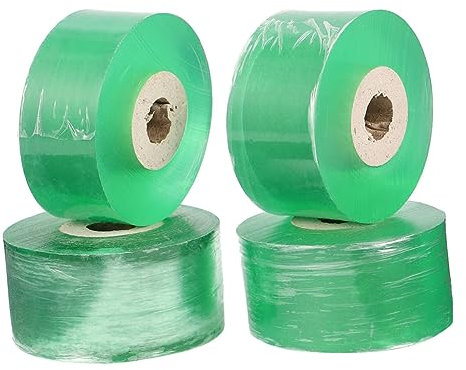 Gogogmee 4 Rollen Selbstklebende Transparente Folie PVC Folie Selbstklebend Floristenband Grün Selbstklebend Großes Veredelungsband Band Für Obstbäume Veredelungsband Für Pflanzen