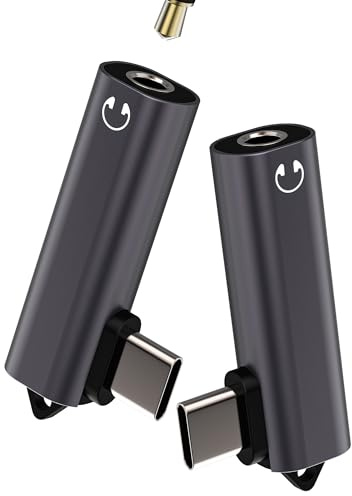 Aux Cavo Adattatore USB C Jack 3.5mm Audio Cuffie Sdoppiatore (2 Pack) Adapter per Apple iPhone 15 Pro iPad compatibile per Samsung Galaxy MacBook Accessori Auricolari Tipo Cavetto Connettore tp-3.5