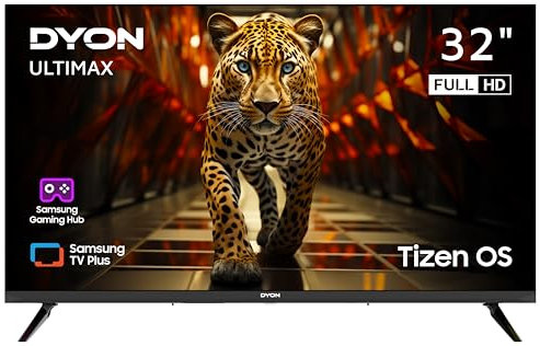 DYON ULTIMAX 32F-TI – 32 Zoll (80 cm) Full-HD Smart TV mit Samsung Tizen OS, Triple Tuner (DVB-C/-S2/-T2), Samsung Smart & Gaming Hub, Prime Video, Netflix, Disney+ [2025]