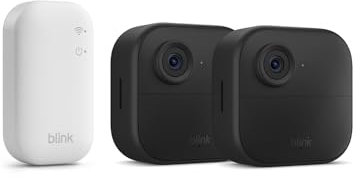 Caméra Blink Outdoor 4 : caméra de surveillance connectée HD sans fil, 2 ans d'autonomie, détection de mouvements avancée- système 2 caméras avec Sync Module Core