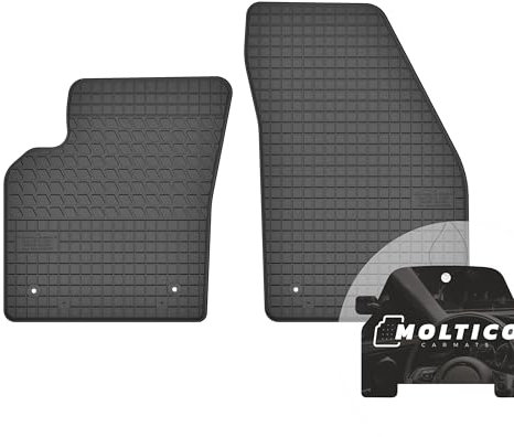 moto-MOLTICO Vorne Gummimatten Auto, 2-teiliges Set, Allwetter Gummi Fußmatten mit Rand, Antirutsch & Wasserfest Autoteppiche - passend für Volvo S40 II / V50 / C30