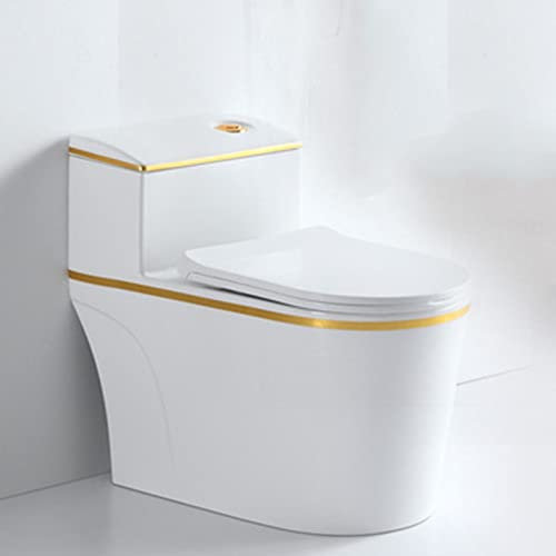 QUSYZD Toilette, Toilette in Ceramica di Lusso Europeo Leggero, sifone Doppio Scarico Muto Toilette Adatta per Hotel, casa, Bagno B, B, A,A