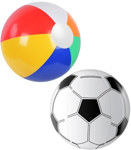 flintronic Pallone da Spiaggia Gonfiabile,2 Pezzi Palloni Acqua da Piscina per Eestive all'aperto Festa
