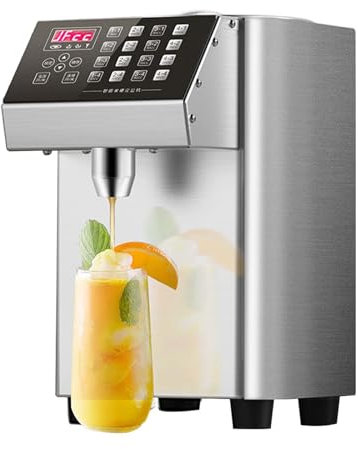Fructose Dispenser Quantitative Machine, 8L Thermostatic Syrup Machine - 16 Customizable Settings, Stainless Steel Reservoir, Coffee Bubble Tea Milk Tea Making Equipment