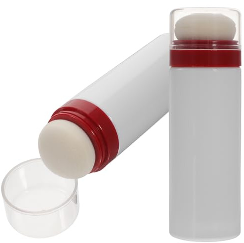 ASAKKURA Tragbare Puderquastenflasche Für Weiche Puffbox Aus Robustem Material Kompakte Babypuderdose Für Körperpuderhalter Mit Sanftem Puff Geschenk Für Frischgebackene Mama