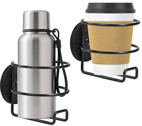 VGECEE Lot de 2 Porte-gobelet Magnétique Porte Gobelet Voiture Support de Tasse et Bidon Adjustable Organisateur Tasse en Fer, Convient à Bouteilles d'eau Tasses Café, pour Bateau Voiture Bureau