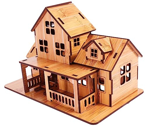TOYANDONA Maison Améliore Logique DIY à Assembler en Bois Jouet Éducatif Décoration Délicate Maquette Maison Créatif