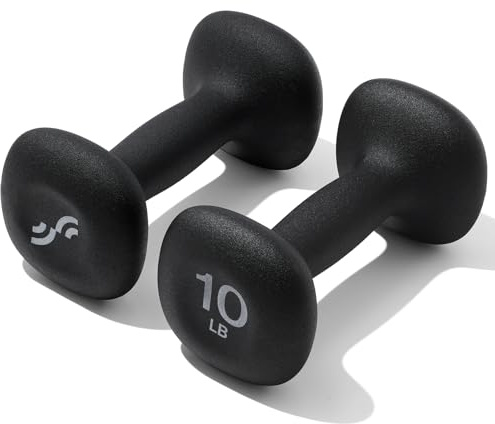 Sportneer Set of 2 Short Neoprene Dumbbells, for Women, for Exercise, Yoga, Pilates, and Children