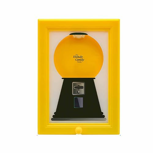 ALCXAZS Candy Dispenser Machine Rotating Gumball Frame For Desktop Storage Solution Acrylic Household Desktop Storage Device, yellow
