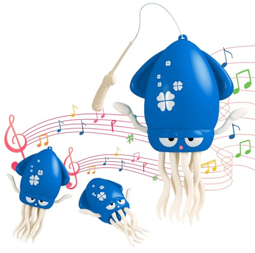 Muslecid Elektrischer Tanzender Oktopus Baby Krabbelspielzeug mit LED Licht & Musik, Intelligente Hindernisvermeidung, Kriechendes Octopus Sensorikspielzeug Geschenk für Jungen Mädchen