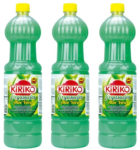 Kiriko Aloe Vera Floor Cleaner 1.5L Spanish Cleaning Product Powerful Multi-Surface Liquid Floor Cleaner Removes Dirt, Dust, Stains & Bad Odours Fresh Scent Household Cleaning Essential Pack of 3